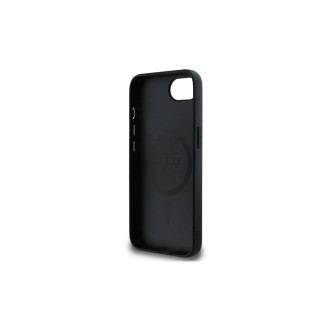 Guess PU Classic Logo MagSafe Zadní Kryt pro iPhone 16e Černá