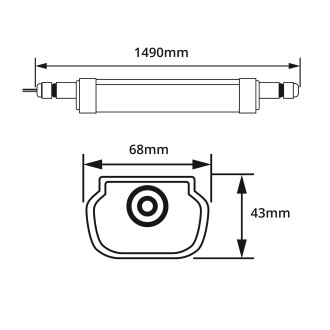 T-led - Prachotěsné svítidlo TRIPROOF TR150 60W Varianta: Studená bílá