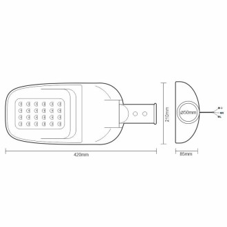 NEDES LED na přechod pouliční svítidlo pravé 40W / 5000K - LSL621/RP