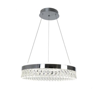 NEDES LED luxusní závěsné křišťálové svítidlo s dálkovým ovladačem 90W - TA2300/CH