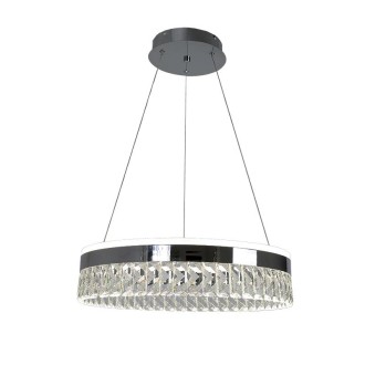 NEDES LED luxusní závěsné křišťálové svítidlo s dálkovým ovladačem 90W - TA2300/CH