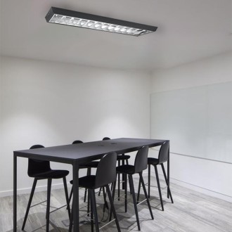 NEDES Černé svítidlo na 2 x T8 ( 120cm LED trubice ) - TL302B
