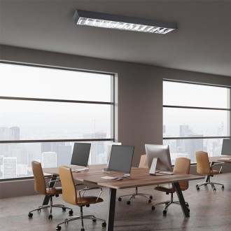 NEDES Černé svítidlo na 2 x T8 ( 120cm LED trubice ) - TL301B