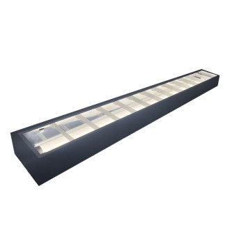 NEDES Černé svítidlo na 2 x T8 ( 120cm LED trubice ) - TL301B