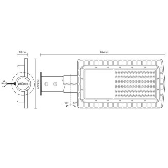 NEDES LED pouliční svítidlo 100W / 5000K - LSL723
