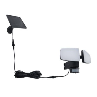 NEDES LED černé vnější solární svítidlo se senzorem 12W / 3000K - 4100K - 6500K - LS023
