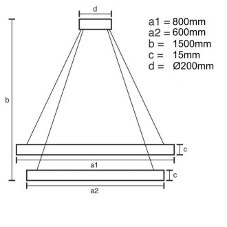 NEDES LED svítidlo + dálkový ovladač 90W - J7302/B