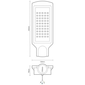 NEDES LED pouliční svítidlo 30W / 4000K - LSL321N