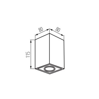 T-led - Přisazené svítidlo GORD XS DLP-50-B černé Varianta: Přisazené svítidlo GORD XS DLP-50-B černé