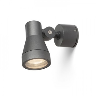 Rendl - DIREZZA nástěnná stříbrnošedá 230V LED GU10 8W IP54 Barva: Šedá