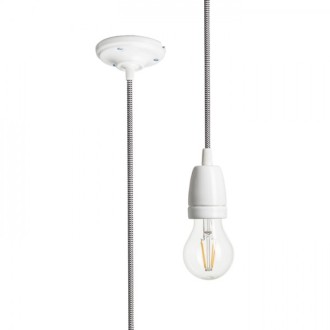 Rendl - FABIO závěsná sada černá/bílá porcelán 230V LED E27 15W Barva: Černá