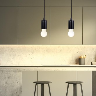NEDES - Objímka E27 / 1m / černá - BH531