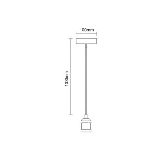 NEDES - Objímka E27 / 1m / měděná - BH632H