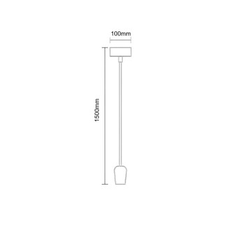 NEDES - Objímka E27 / 1,5m / dřevo - přírodní - BH681H