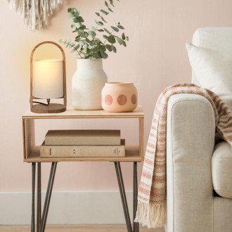 NEDES - Designová stolní lampa z masivního dřeva E27 / 60W - WRE171