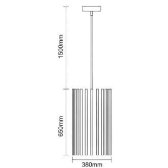 NEDES - Svítidlo masivní dřevo E27 / 380 - WRE051