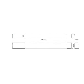 NEDES - LED podlinkové svítidlo se zásuvkou 15W / IP44 / 600 / CCT - LNL7621/WH