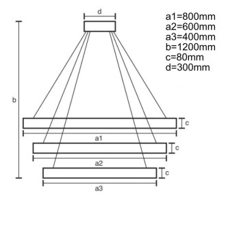 NEDES - LED svítidlo + dálkový ovladač 170W - J4347/GCH