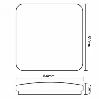 NEDES - LED svítidlo OPAL + dálkový ovladač 60W - LCL536S/S