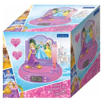 Dětský budík Disney Princess s rádiem a projektorem