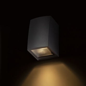 Rendl - SELMA nástěnná stříbrnošedá 230V LED GU10 8W IP54