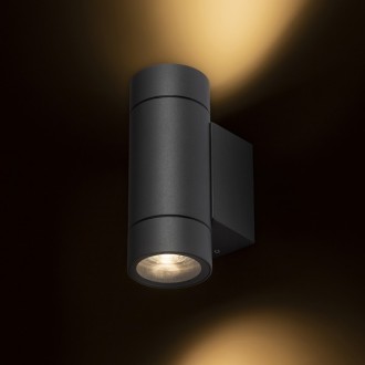 Rendl - MIZZI NEW II nástěnná antracitová 230V LED GU10 2x8W IP65