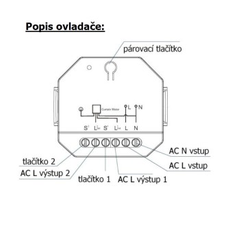 T-led - SMART spínač dimLED Zigbee ZSC1 pro rolety a žaluzie Barva ovladace: Bílá