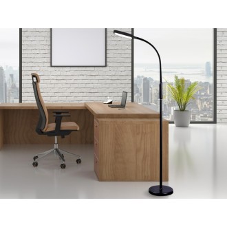 NEDES - LED lampa XENIA 12W stmívatelná s časovačem ( stůl / zem / klip ) - DL4306/B