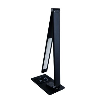 NEDES - LED lampa JULIET stmívatelná s bezdrátovým nabíjením, časovačem a USB 12W - DL5303/B