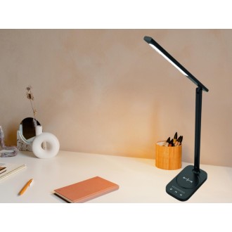NEDES - LED lampa JENY stmívatelná s časovačem, bezdrátovým nabíjením a USB 8W - DL4305/B