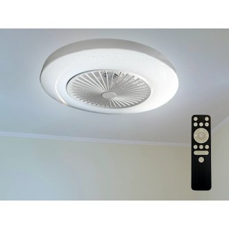 NEDES - LED svítidlo + stropní ventilátor STAR + dálkový ovladač 72W - LCL6350