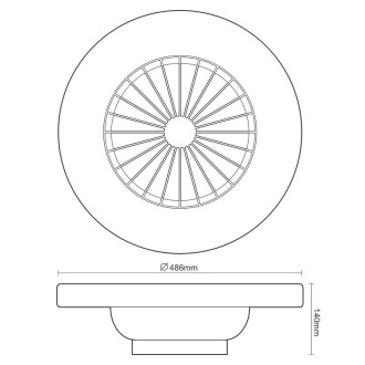 NEDES - LED svítidlo + stropní ventilátor STAR + dálkový ovladač 48W - LCL6340