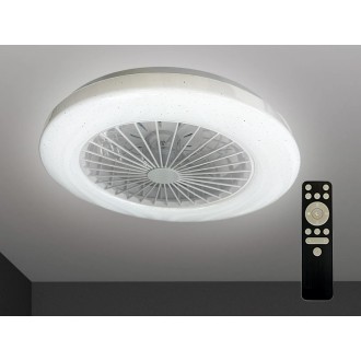NEDES - LED svítidlo + stropní ventilátor STAR + dálkový ovladač 48W - LCL6340