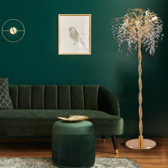 NEDES - Luxusní křišťálová stojací lampa 5 x G9 - CA011/F