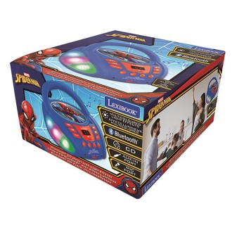 Přenosný Bluetooth CD přehrávač Spider-Man se světelnými efekty