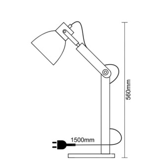 NEDES - Stolní lampa z masivního dřeva E27 / 60W - WRE151