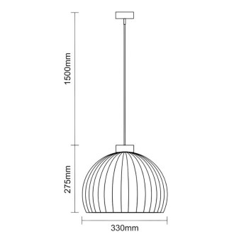 NEDES - Závěsný lustr z masivního dřeva E27 / 330 - WRE141