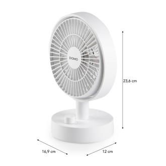 Stolní USB aku ventilátor s oscilací - DOMO DO8151