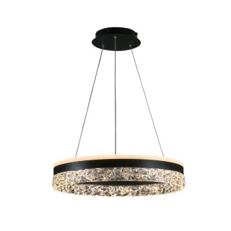 NEDES - LED luxusní závěsné křišťálové svítidlo s dálkovým ovladačem 80W - TA2301/B