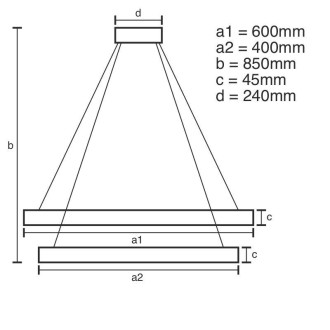 NEDES - LED svítidlo + dálkový ovladač 120W - J4328/B