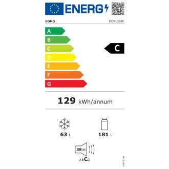 Lednice kombinovaná s mrazákem dole - DOMO DO91308C