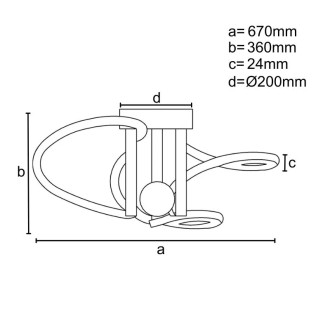 NEDES - LED svítidlo + dálkový ovladač 80W - J3334/GCH