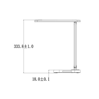 NEDES - LED lampa KIARA 7W stmívatelná s USB + noční světlo + časovač - DL4304/W