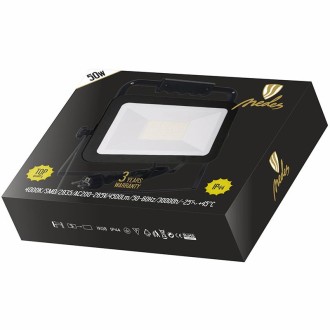 NEDES - LED HQ reflektor 50W + držák / 4000K / BK / H - LF2024H