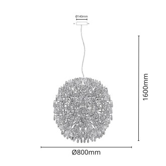 NEDES - Luxusní závěsný křišťálový lustr 24 x G9 - CA061/800G