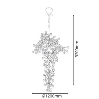NEDES - Luxusní závěsný křišťálový lustr 30 x G9 - CA032/2000H