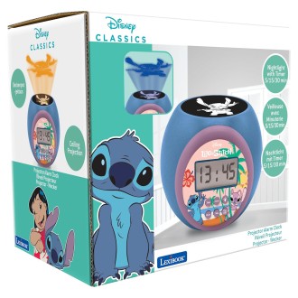 Budík s projektorem Disney Stitch