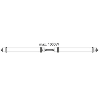 NEDES - LED nadpojovací svítidlo + senzor 36W / IP65 /1200 / 4000K - LNL322/1S