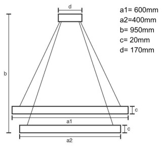 NEDES - LED svítidlo + dálkový ovladač 75W - J4307/B