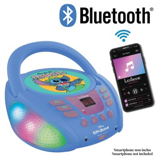 Svítící Bluetooth CD přehrávač Disney Stitch